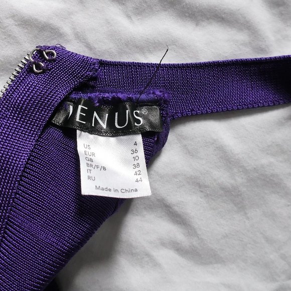 Venus Bandage Purple Dress Size 4 - Picture 14 of 14